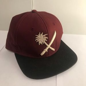 Us vs. Them SnapBack crimson palm trees
